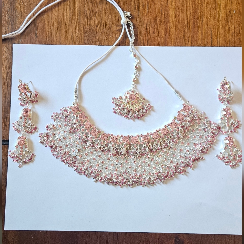 Indian Jeweley Set- Ice Pink